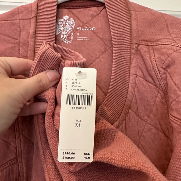 Pilcro Pink Cotton Jersey Bomber - XL - Picture 2 of 2